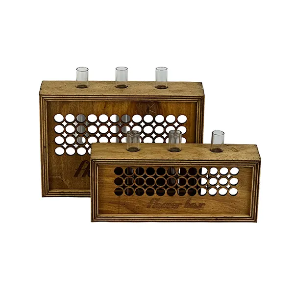 فلاور باکس چوب وشیشه