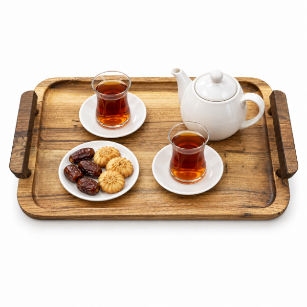 سینی دسته چوبی برگو
