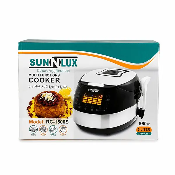 پلو پز دیجیتال 16 کاره 5 لیتر sunnlux RC-1500S