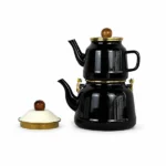 تصویر کوچک کتری قوری لعابی رنگی