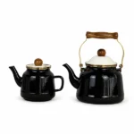 تصویر کوچک کتری قوری لعابی رنگی