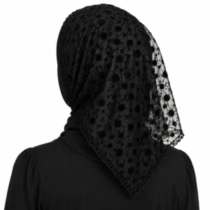 مینی اسکارف مشکی دانتل گراماتن