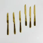 تصویر کوچک کارد و چنگال استیل طلایی یونیک
