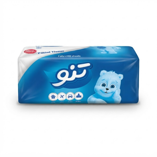 دستمال کاغذی 250 برگ 2 لایه تنو