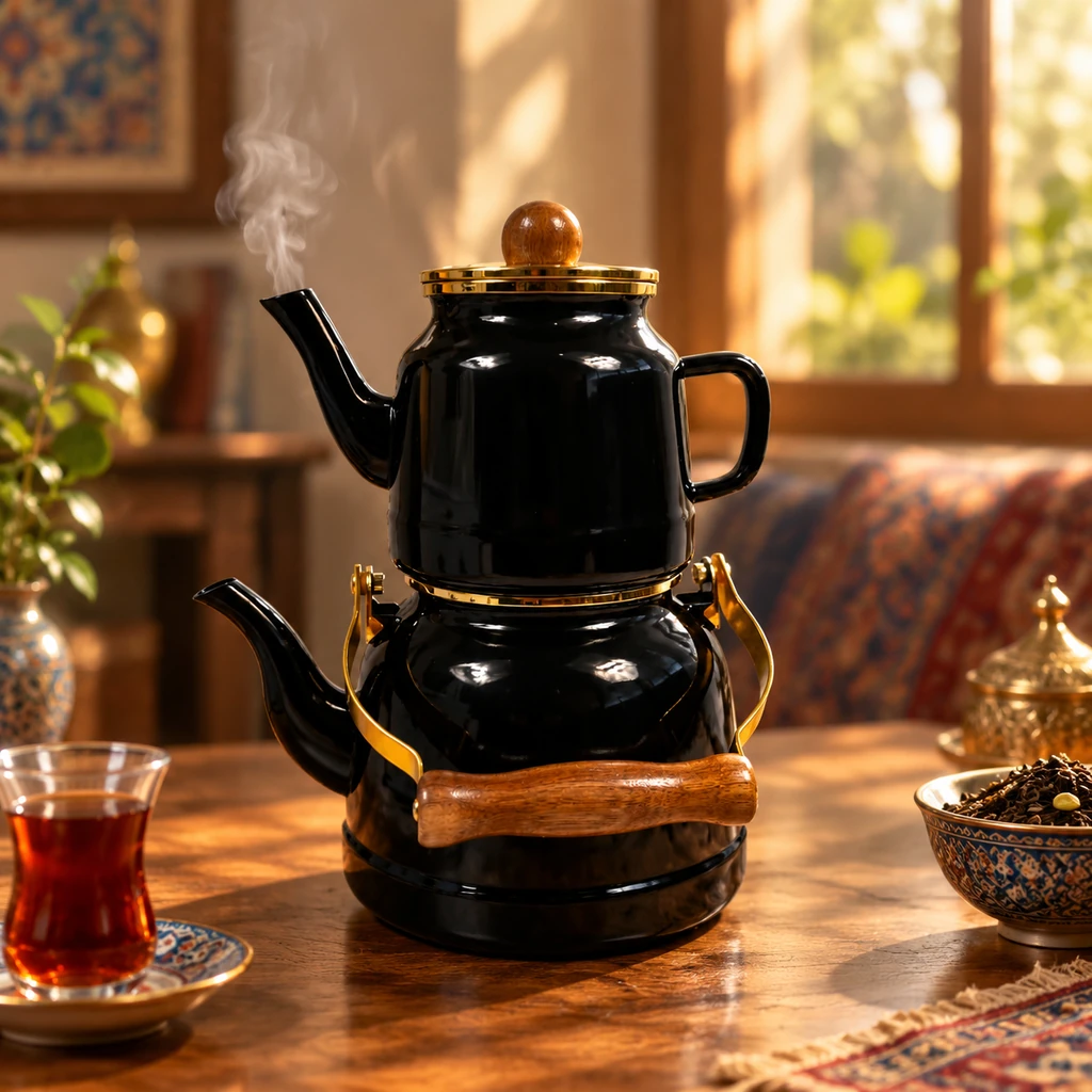 کتری قوری لعابی طرحدار