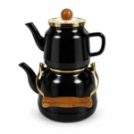 تصویر کوچک کتری قوری لعابی طرحدار