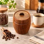 تصویر کوچک بانکه قهوه بشکه ای چوبی