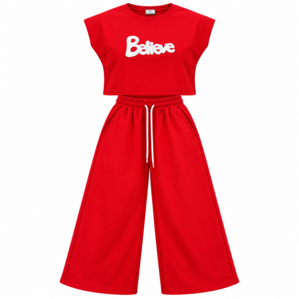 ست کراپ شلوار believe گراماتن